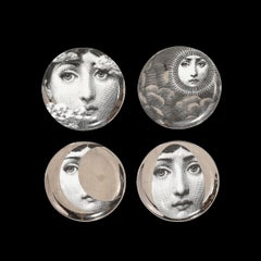 Modernist Ceramic Coaster Set Tema e Variazioni 139 by Fornasetti