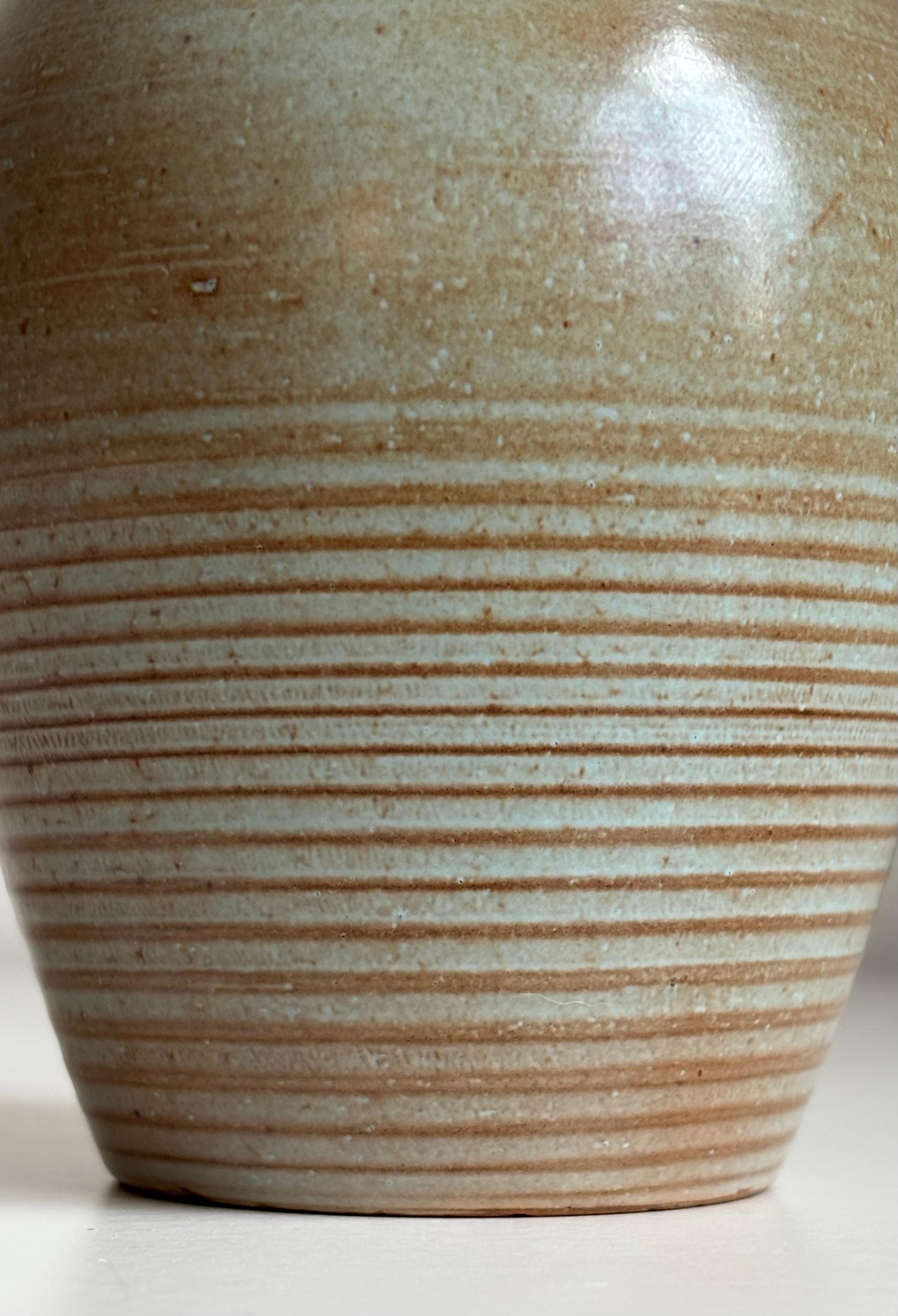 Smaltato Vaso modernista in ceramica smaltata tornita a mano, anni '60 in vendita