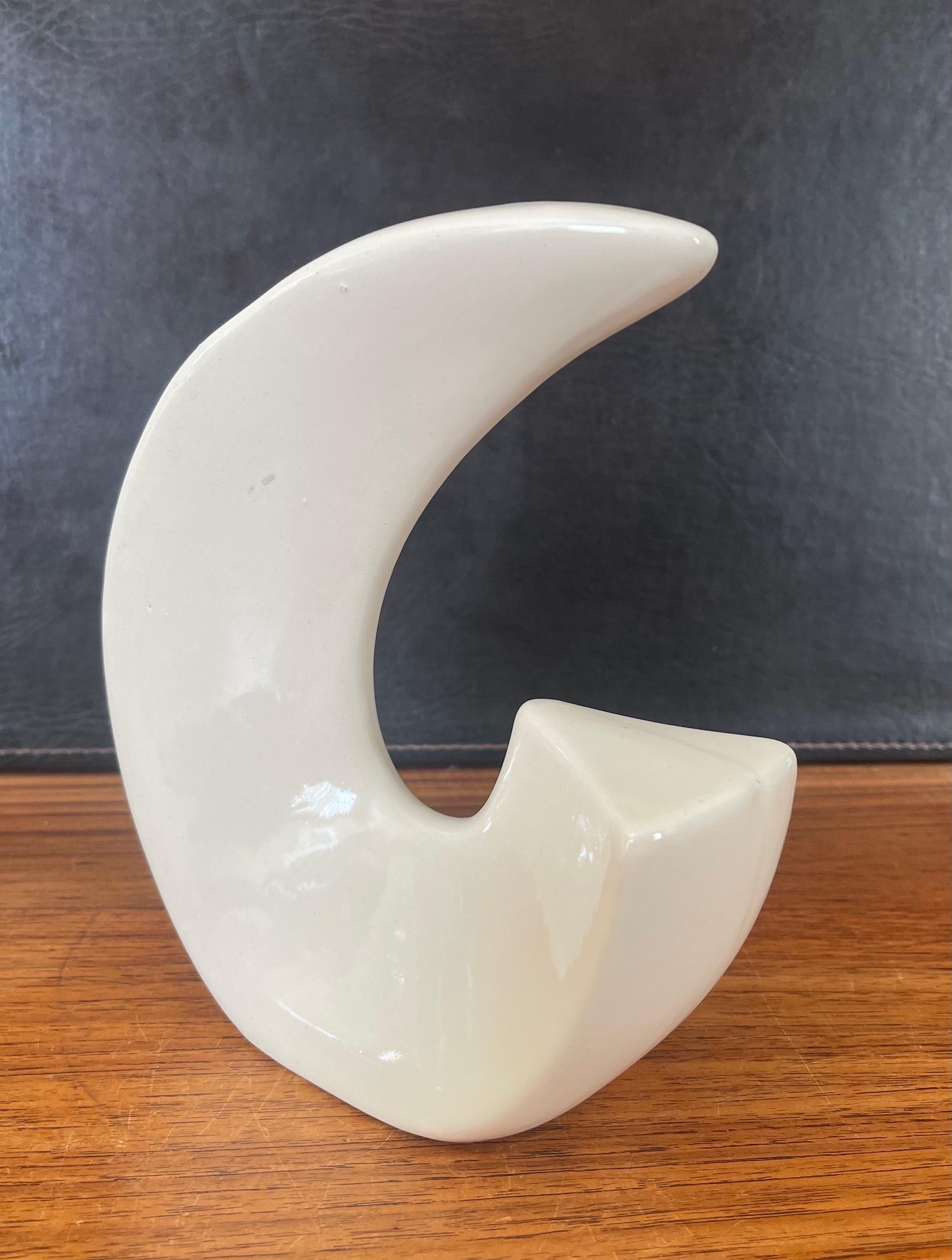 20th Century Modernist Ceramic Ikebana Vase For Sale