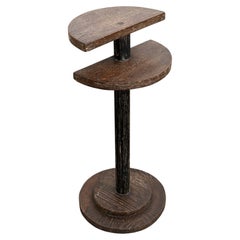 Modernist Cerused Oak Pedestal Side Table, Art Deco / Plant Stand
