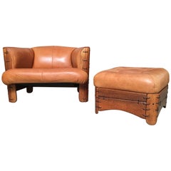 Modernist Chair and Ottoman by Pacific Green