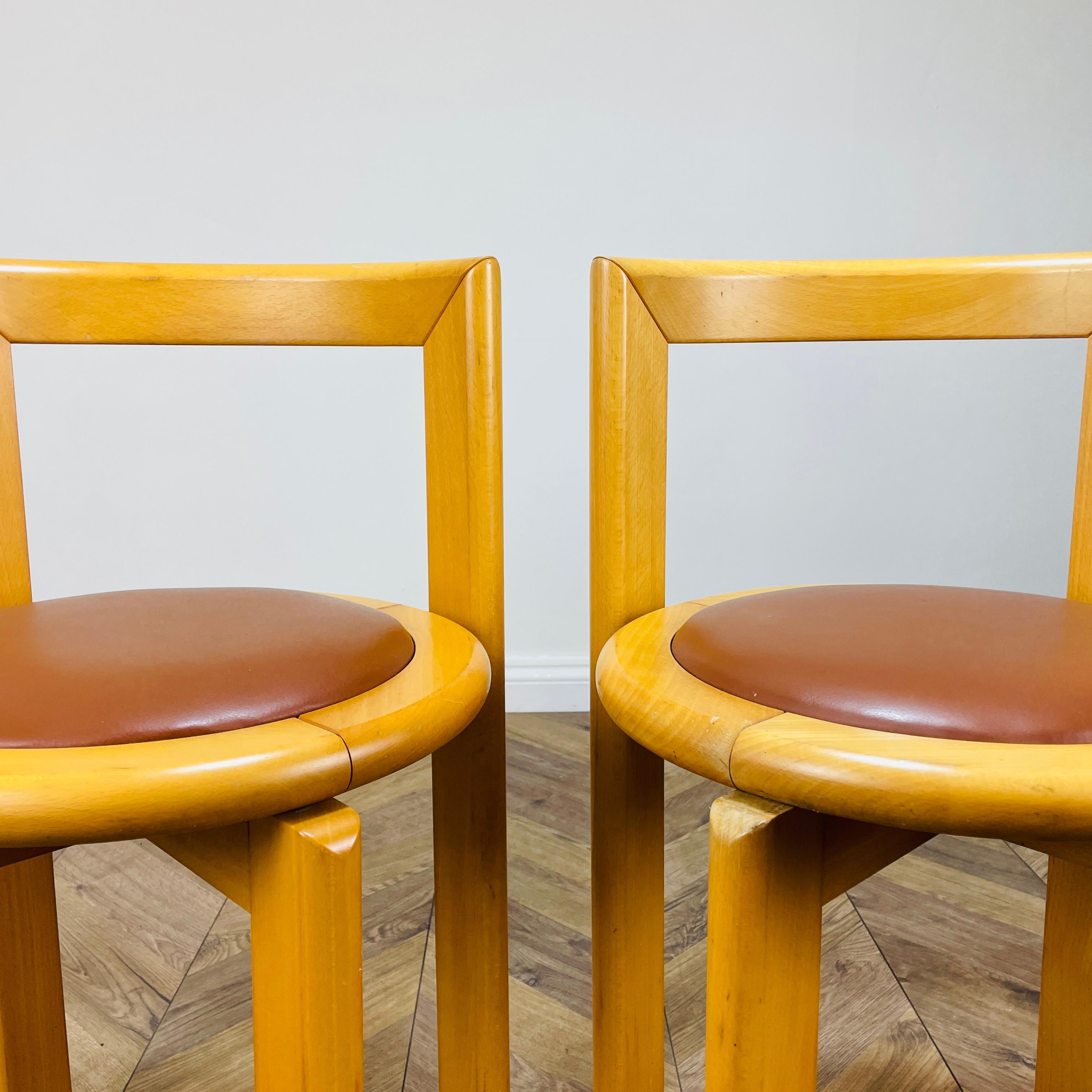 Modernist Chairs inspired by Bruno Rey, Made by Glimåkra of Sweden, Set of 2 3