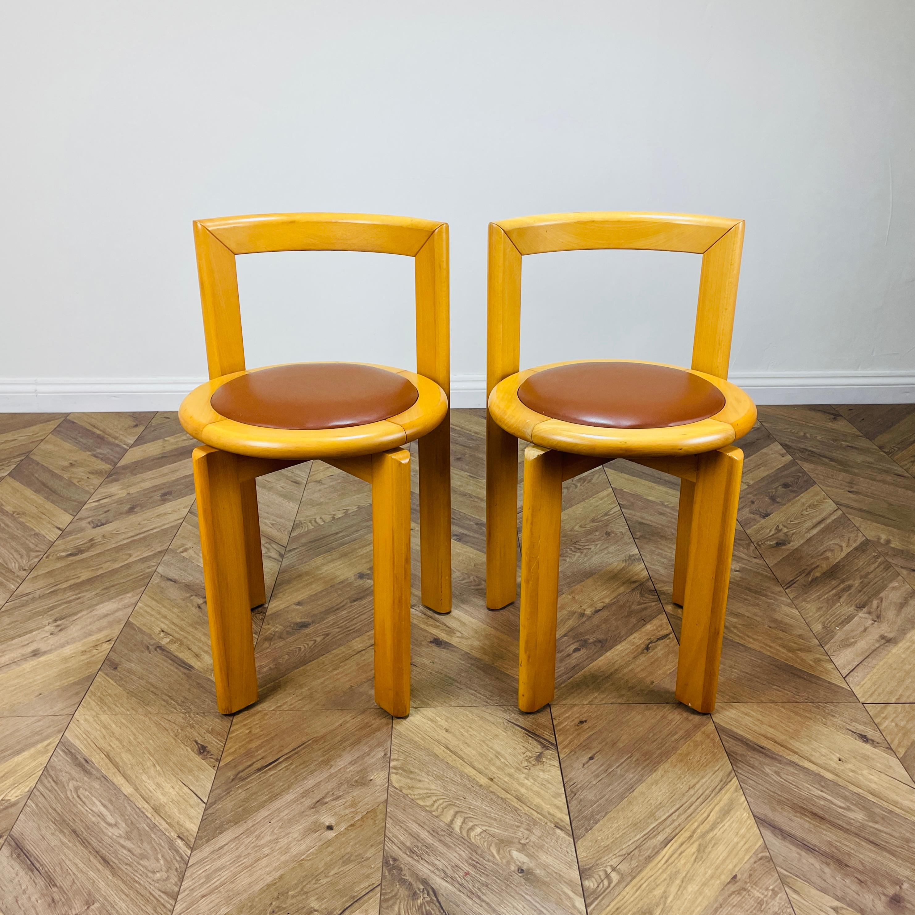 Modernist Chairs inspired by Bruno Rey, Made by Glimåkra of Sweden, Set of 2 4