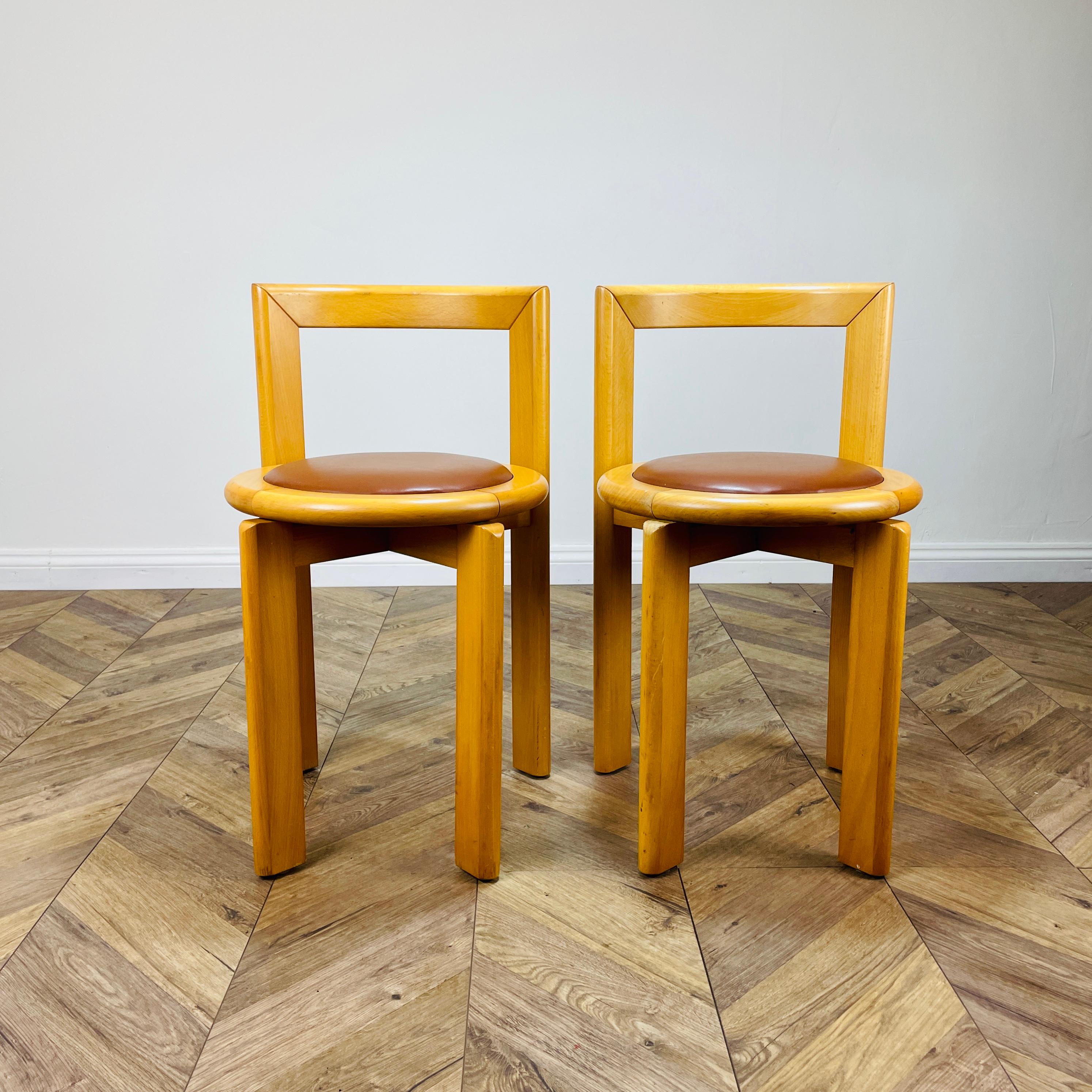 Modernist Chairs inspired by Bruno Rey, Made by Glimåkra of Sweden, Set of 2 5