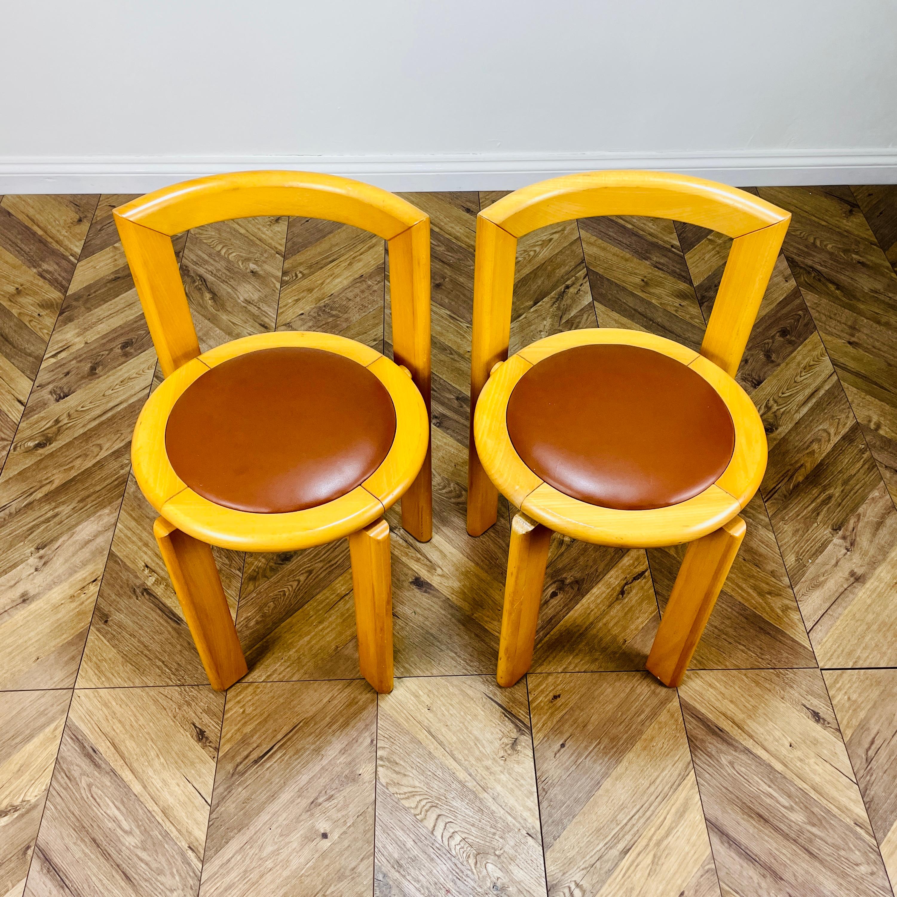 Modernist Chairs inspired by Bruno Rey, Made by Glimåkra of Sweden, Set of 2 7