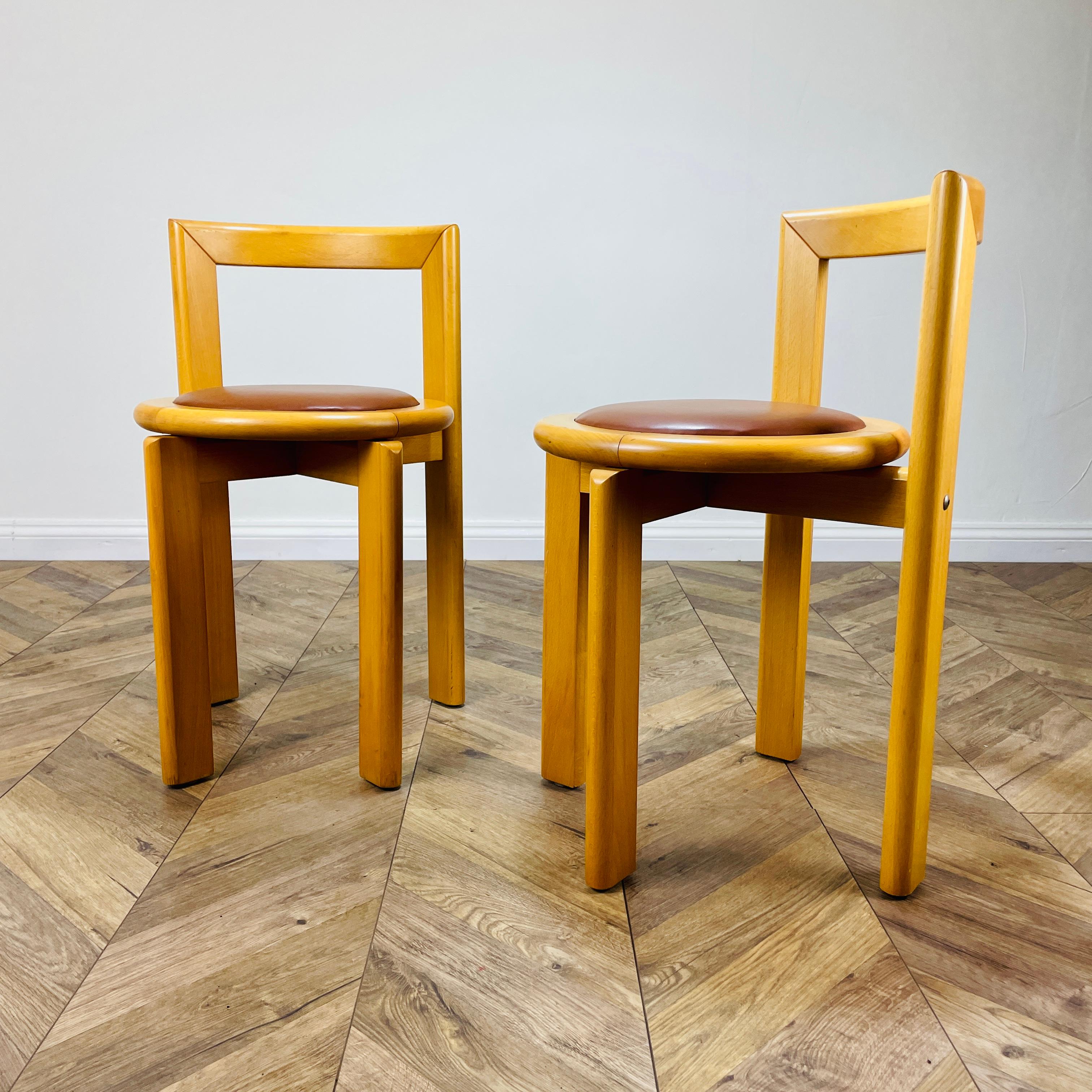 Modernist Chairs inspired by Bruno Rey, Made by Glimåkra of Sweden, Set of 2 In Good Condition In Ely, GB