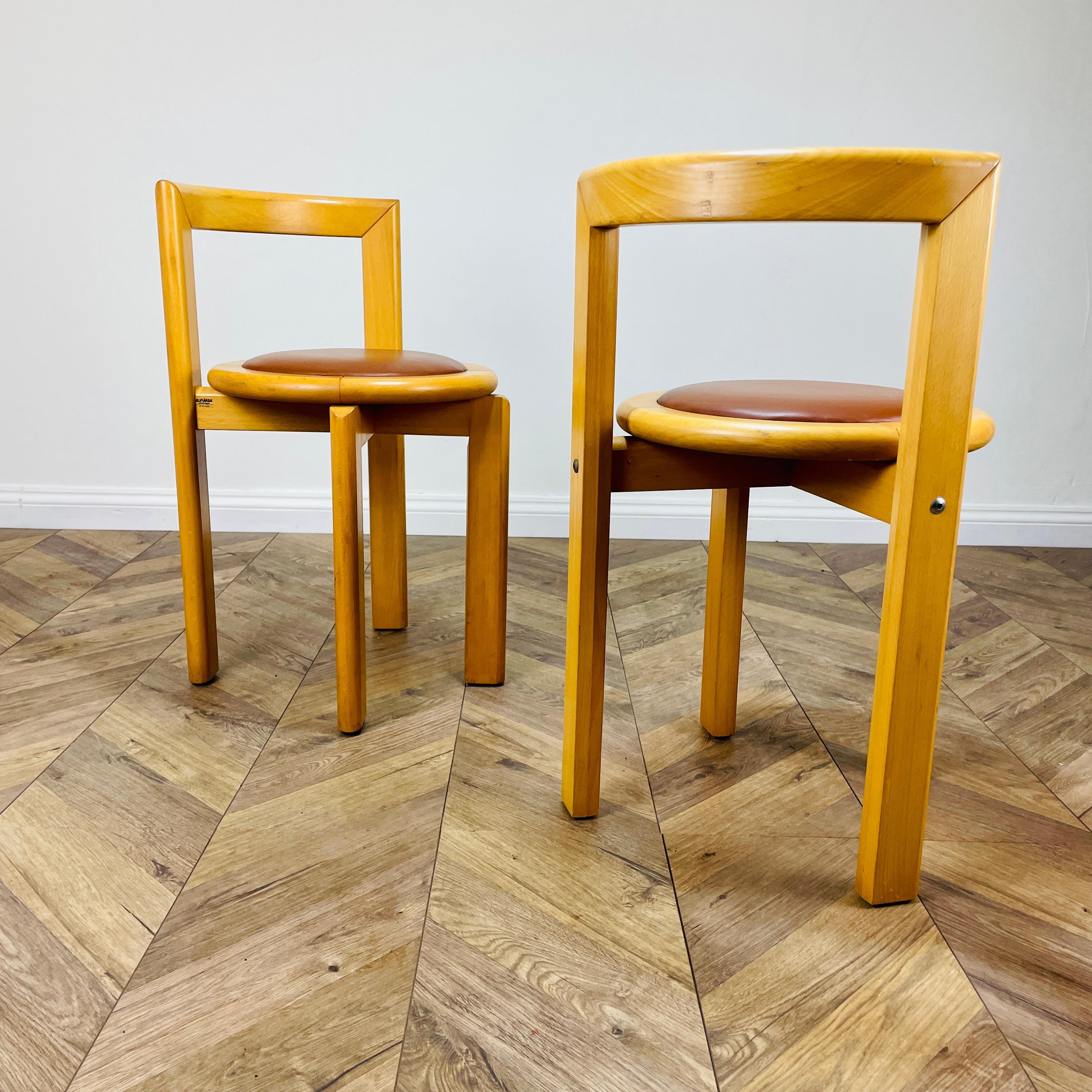Modernist Chairs inspired by Bruno Rey, Made by Glimåkra of Sweden, Set of 2 1
