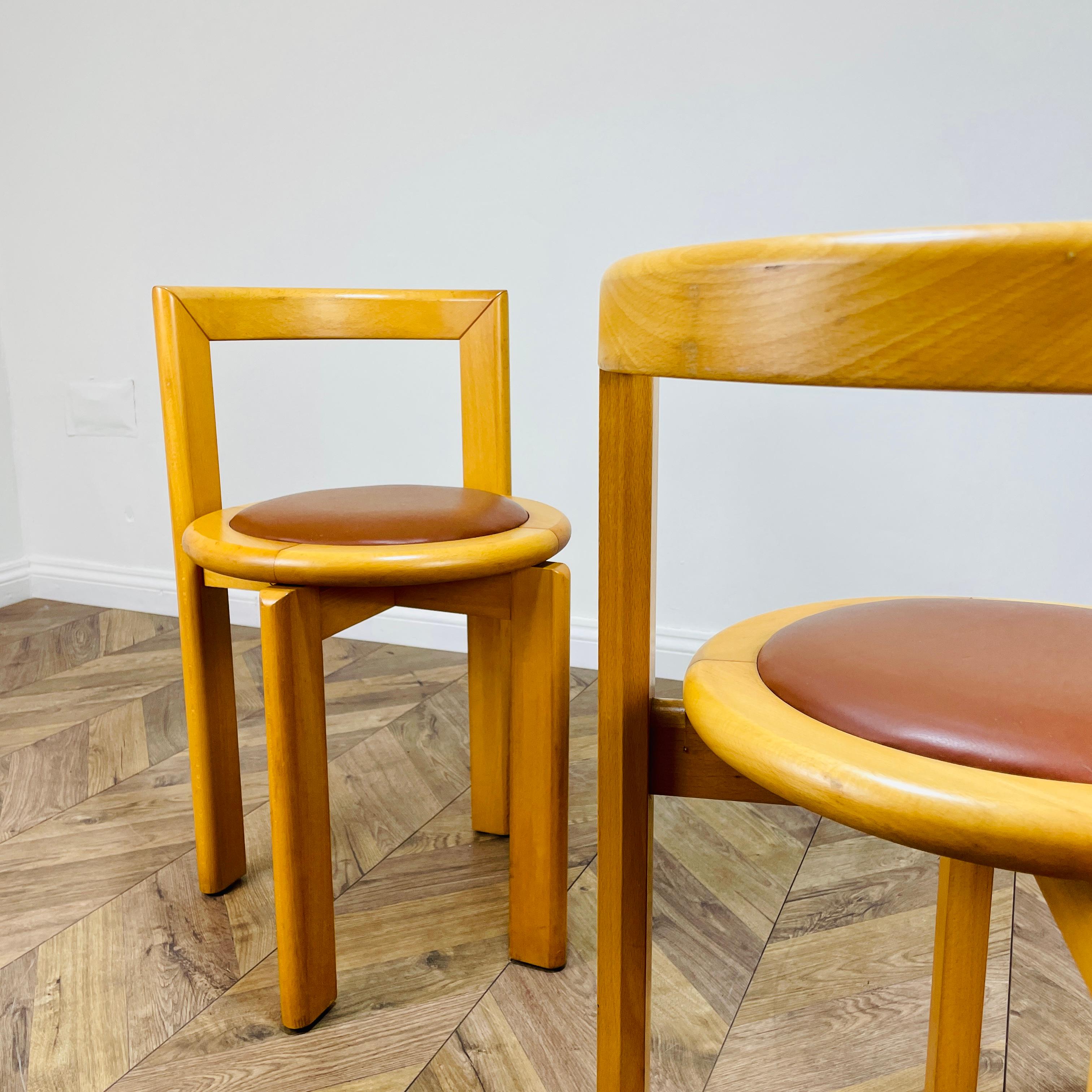 Modernist Chairs inspired by Bruno Rey, Made by Glimåkra of Sweden, Set of 2 2