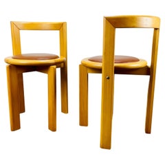 Vintage Modernist Chairs inspired by Bruno Rey, Made by Glimåkra of Sweden, Set of 2