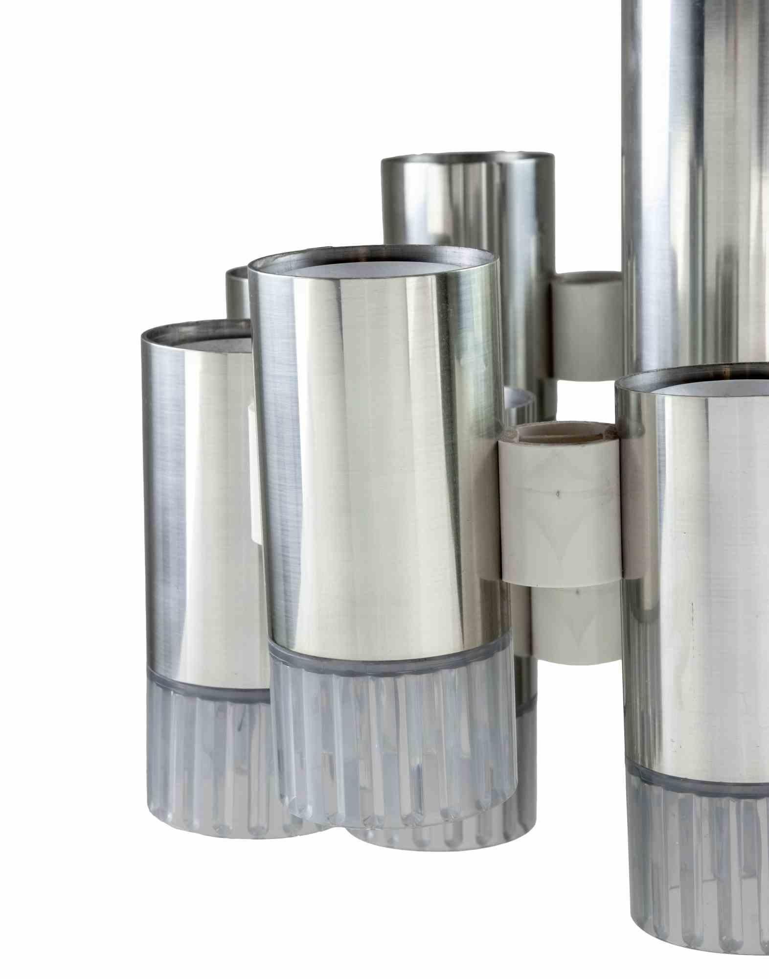 Fin du 20e siècle Lustre moderniste attribué à Gaetano Sciolari, 1970 en vente