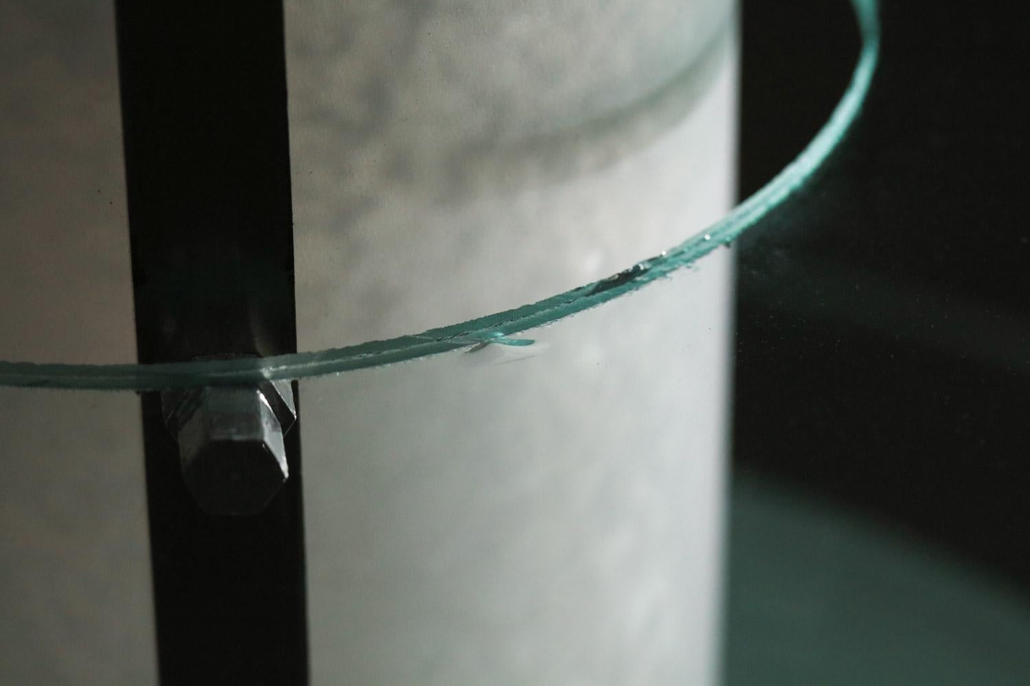 Lustre moderniste français des années 30 et 40 nickelé en vente 3