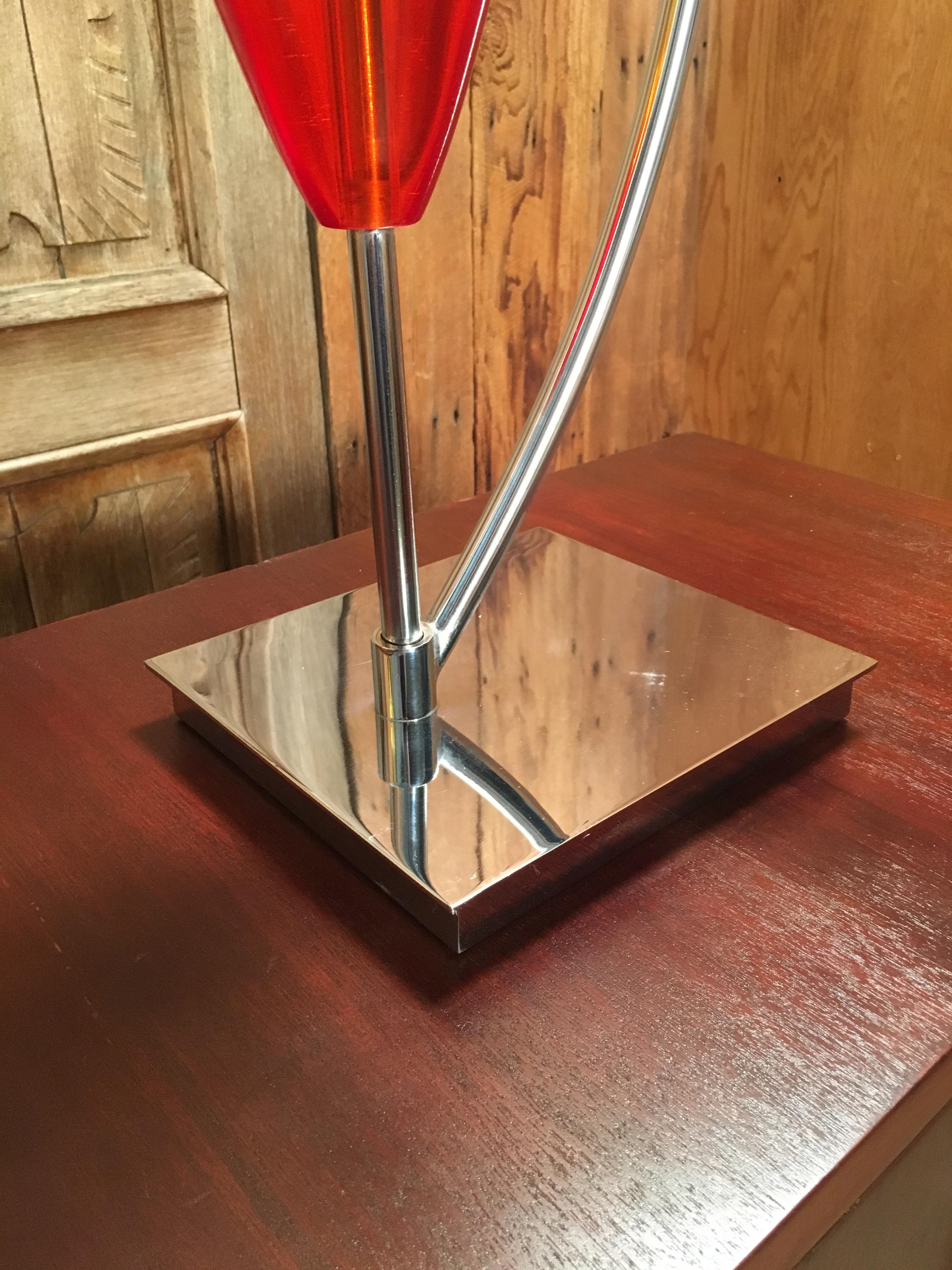 Modernist Chrome and Lucite Sculpture For Sale 5