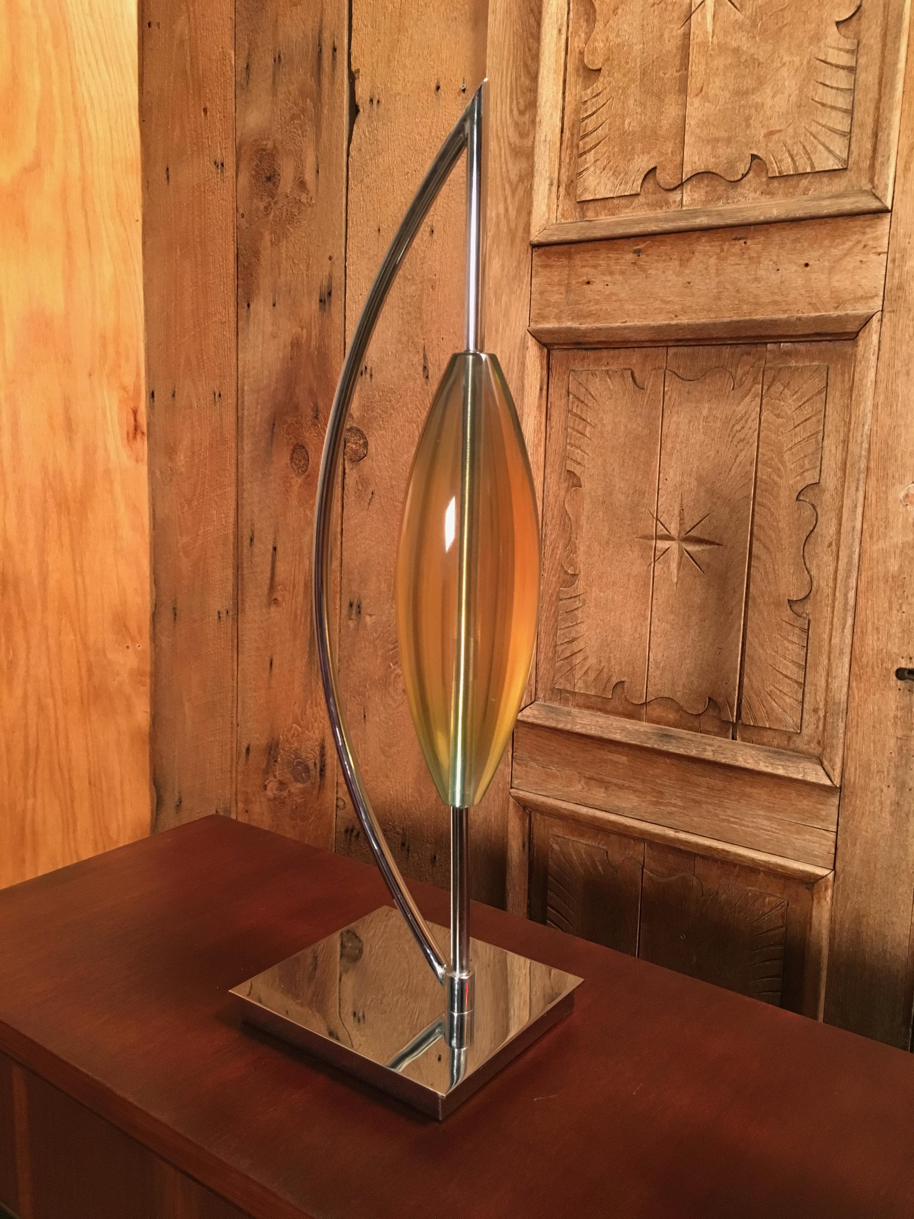 Modernist Chrome and Lucite Sculpture For Sale 7
