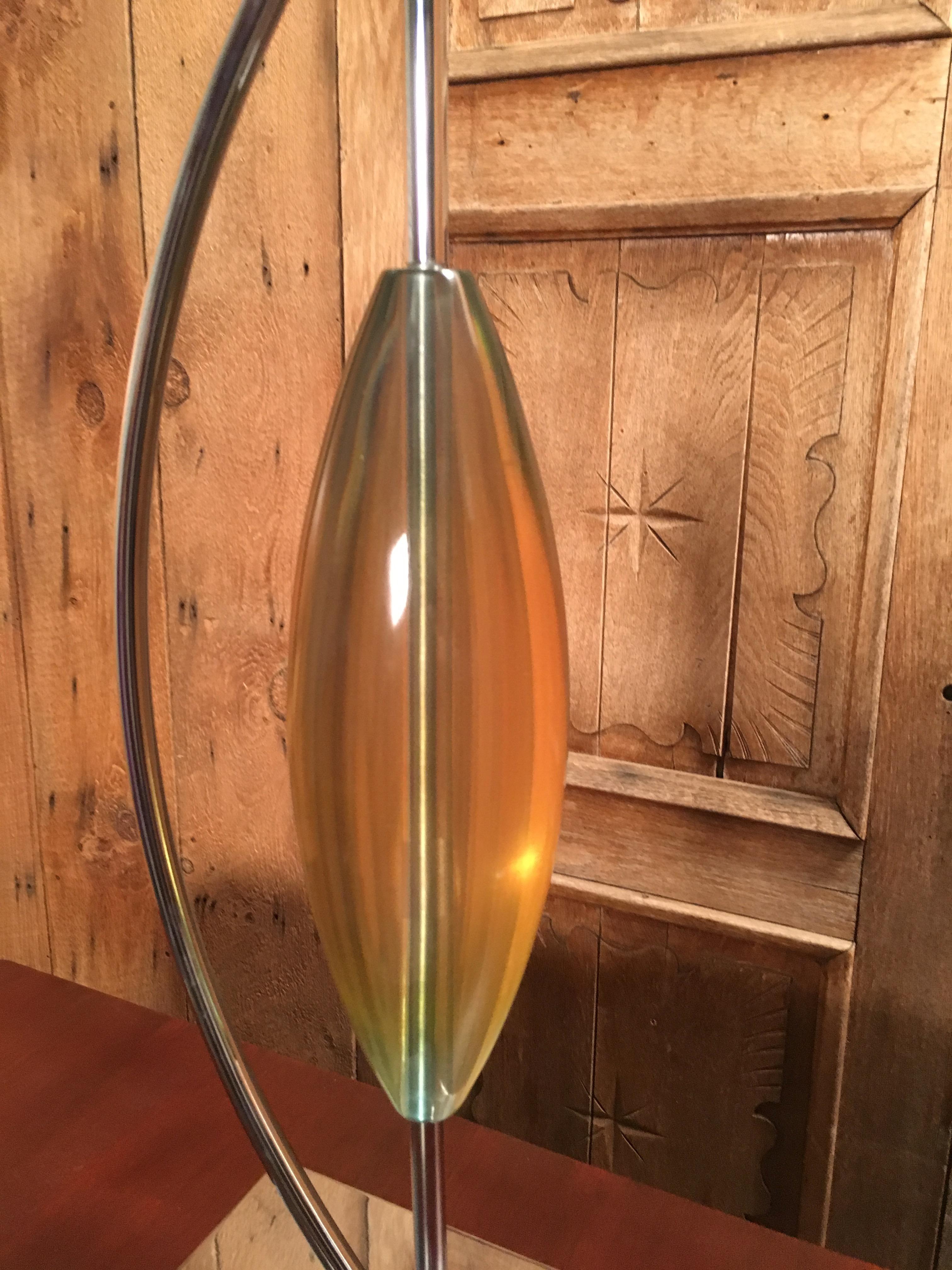 Modernist Chrome and Lucite Sculpture For Sale 8