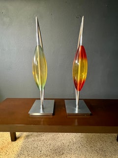 Modernist Chrome and Lucite Sculpture