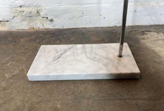 Modernist Chrome and Marble SPACE-AGE "arc" eyeball floor lamp / Italian