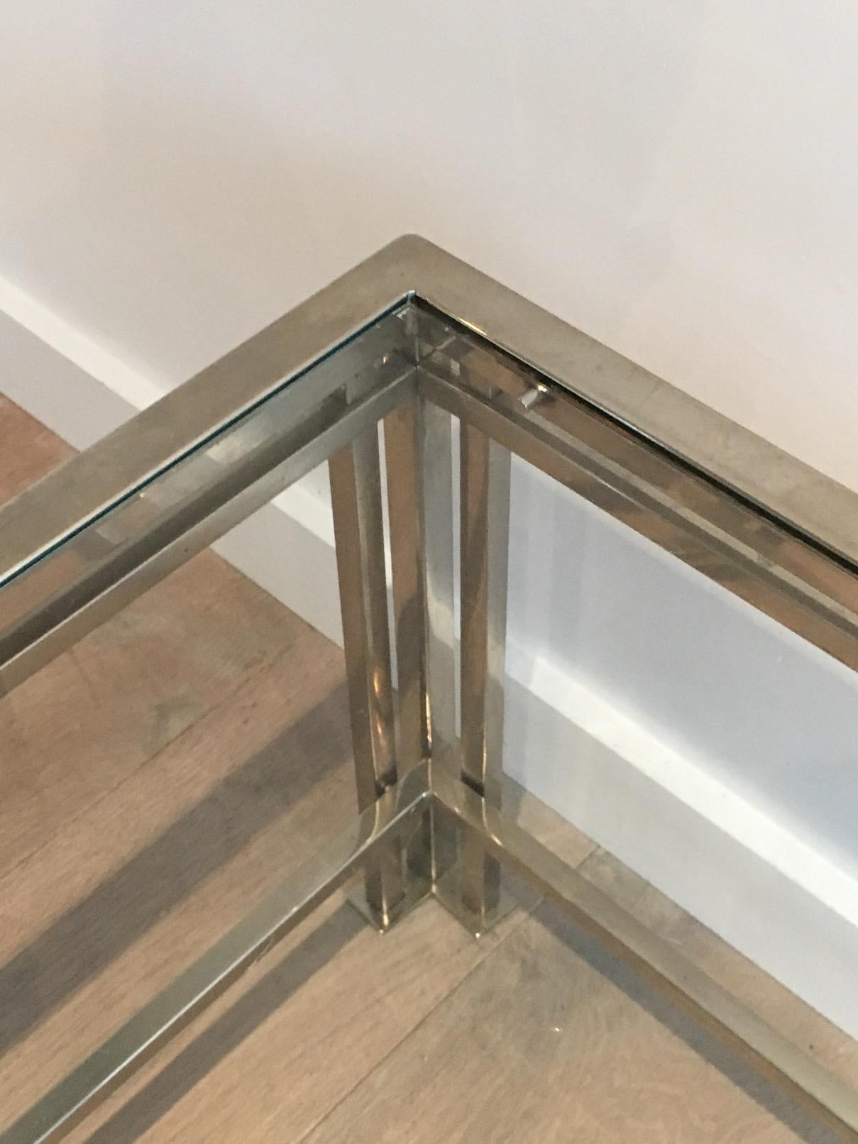 Modernist Chrome Coffee Table. Circa 1970 For Sale 6