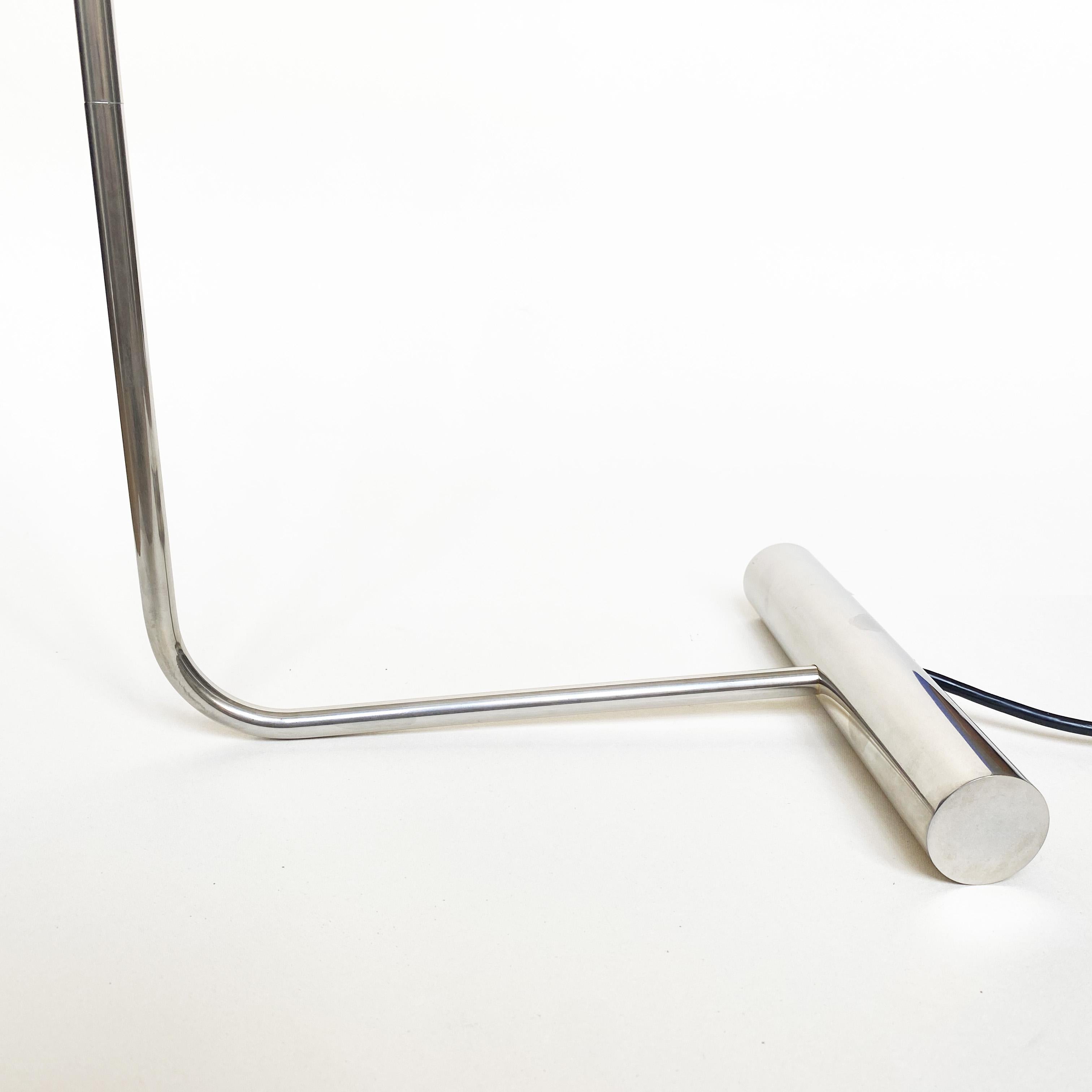 French Modernist Chrome Desk Lamp by Roger Nathan for Saint Germain Lumière, 1970s.
