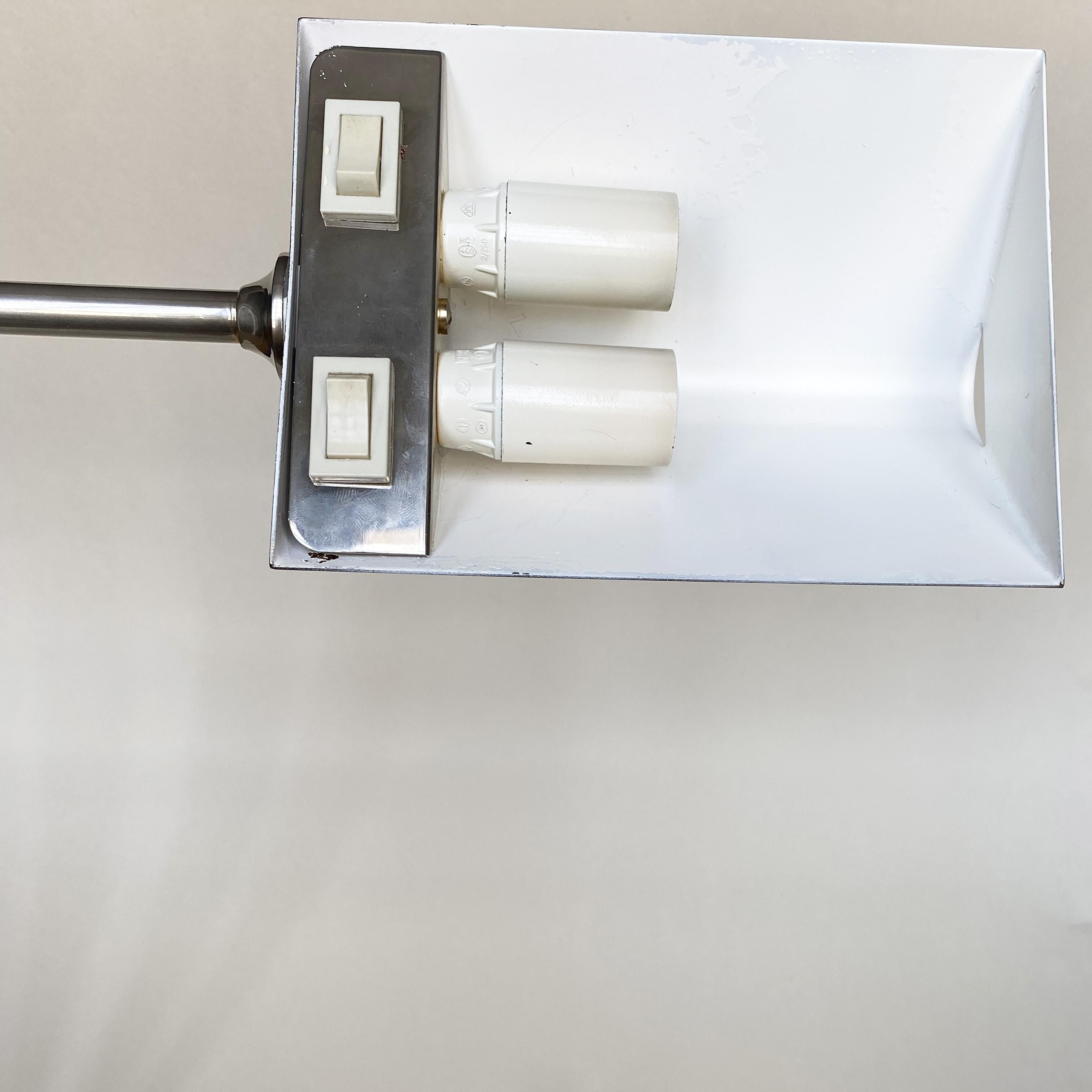 Late 20th Century Modernist Chrome Desk Lamp by Roger Nathan for Saint Germain Lumière, 1970s.