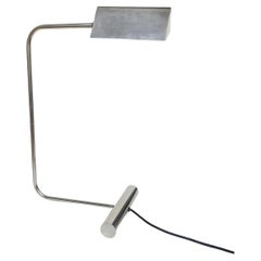 Modernist Chrome Desk Lamp by Roger Nathan for Saint Germain Lumière, 1970s.