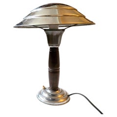 Modernist Chrome Desk Lamp, Machine Age Design, France, c1930