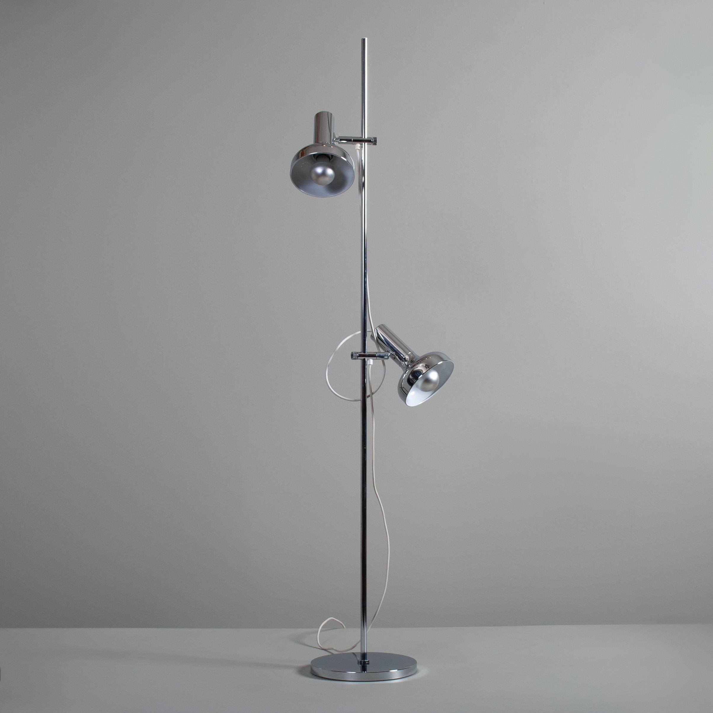 20th Century Modernist Chrome Floor Lamp