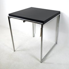 Modernist Chrome Framed Fold-Out Table "Jean" by Eileen Gray for Alivar