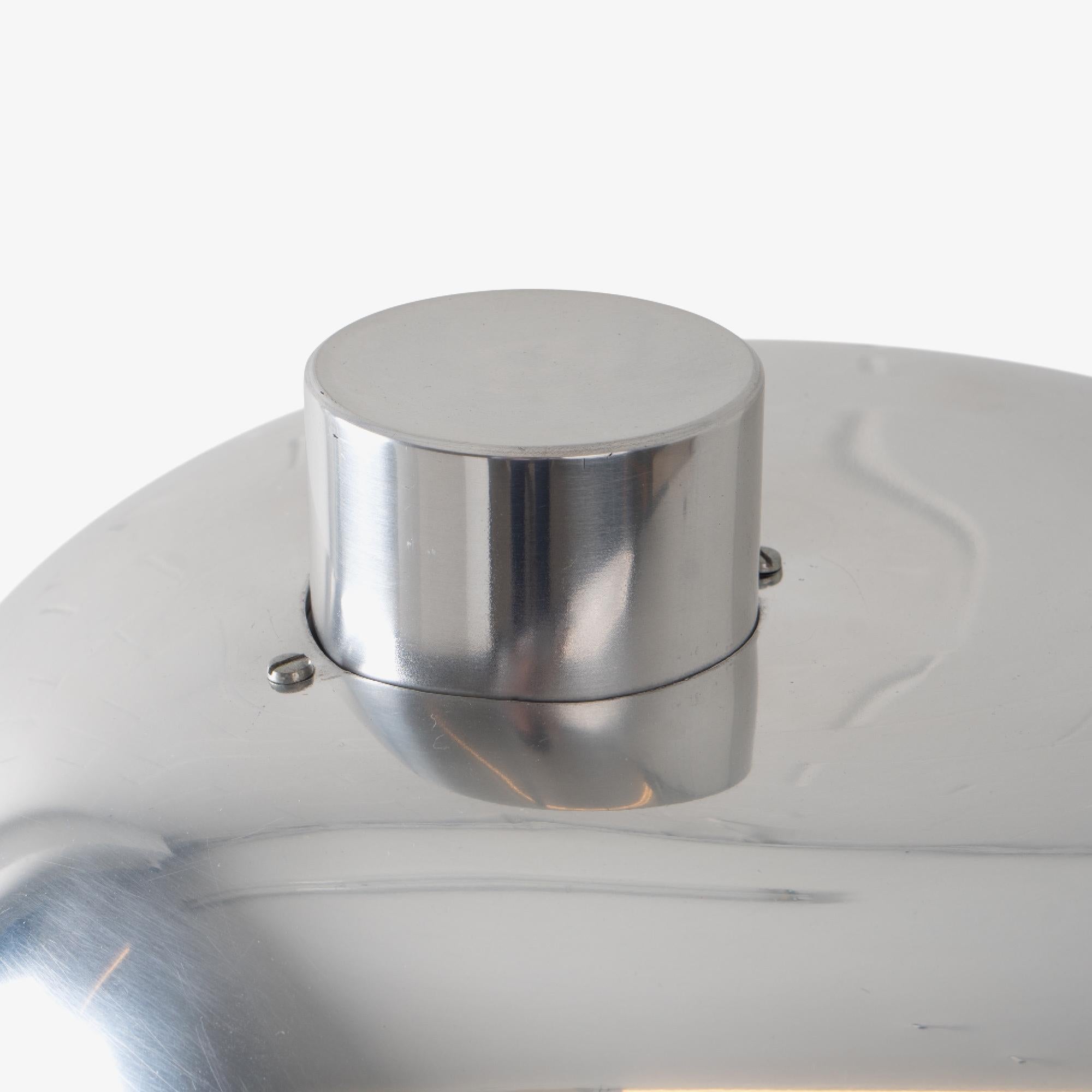 Modernist Chrome & Nickel Task Accent Mushroom Lamp 2