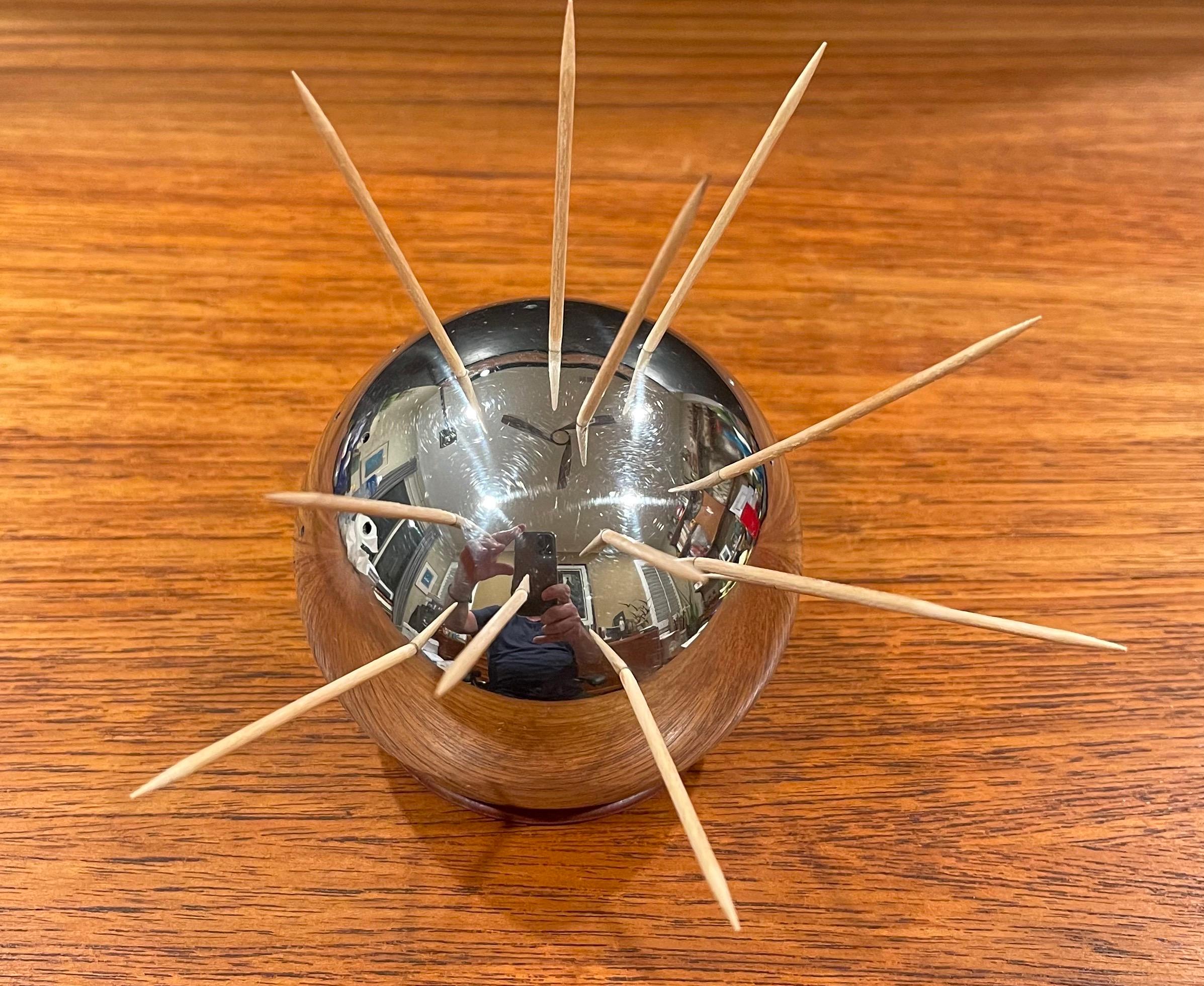 American Modernist Chrome Toothpick Holder by Russel Wright for Chase Co.
