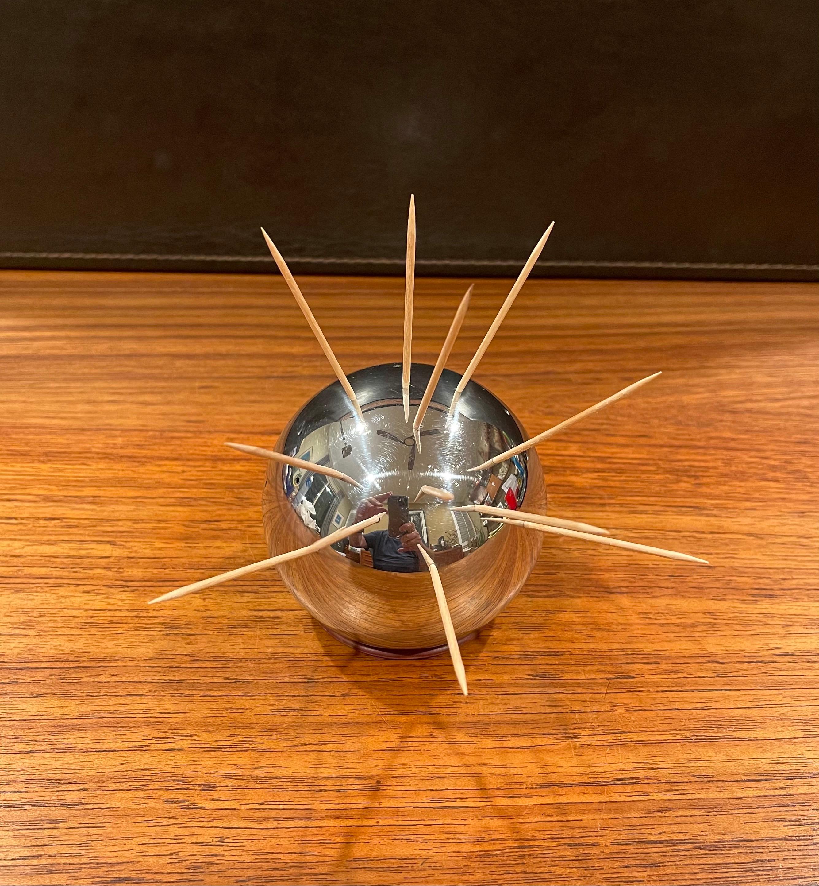 Modernist Chrome Toothpick Holder by Russel Wright for Chase Co. In Good Condition For Sale In San Diego, CA