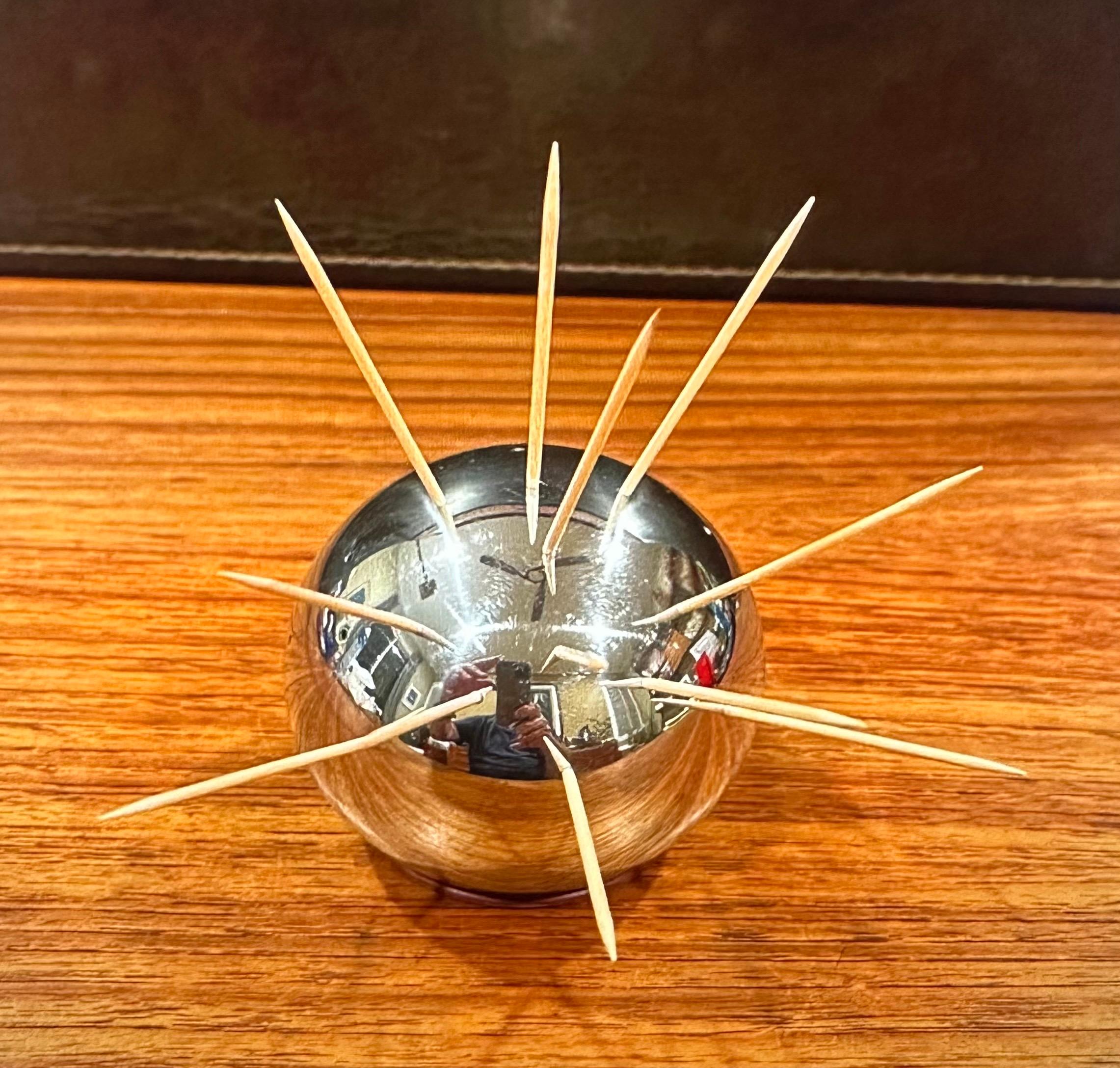 20th Century Modernist Chrome Toothpick Holder by Russel Wright for Chase Co. For Sale
