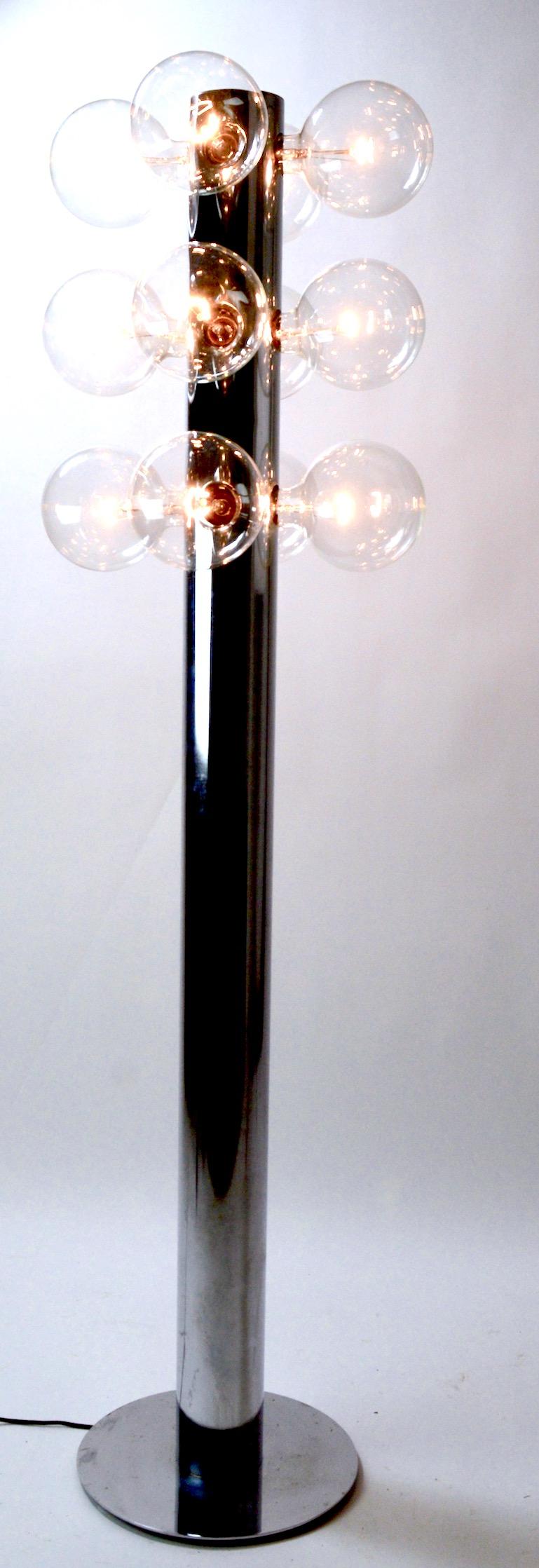 Modernist Chrome Totem Lamp Attributed to Kovacs 4