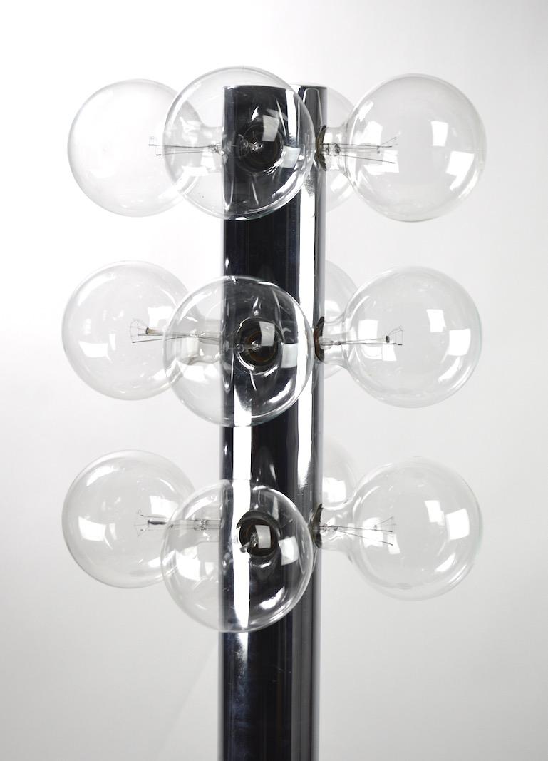 Post-Modern Modernist Chrome Totem Lamp Attributed to Kovacs