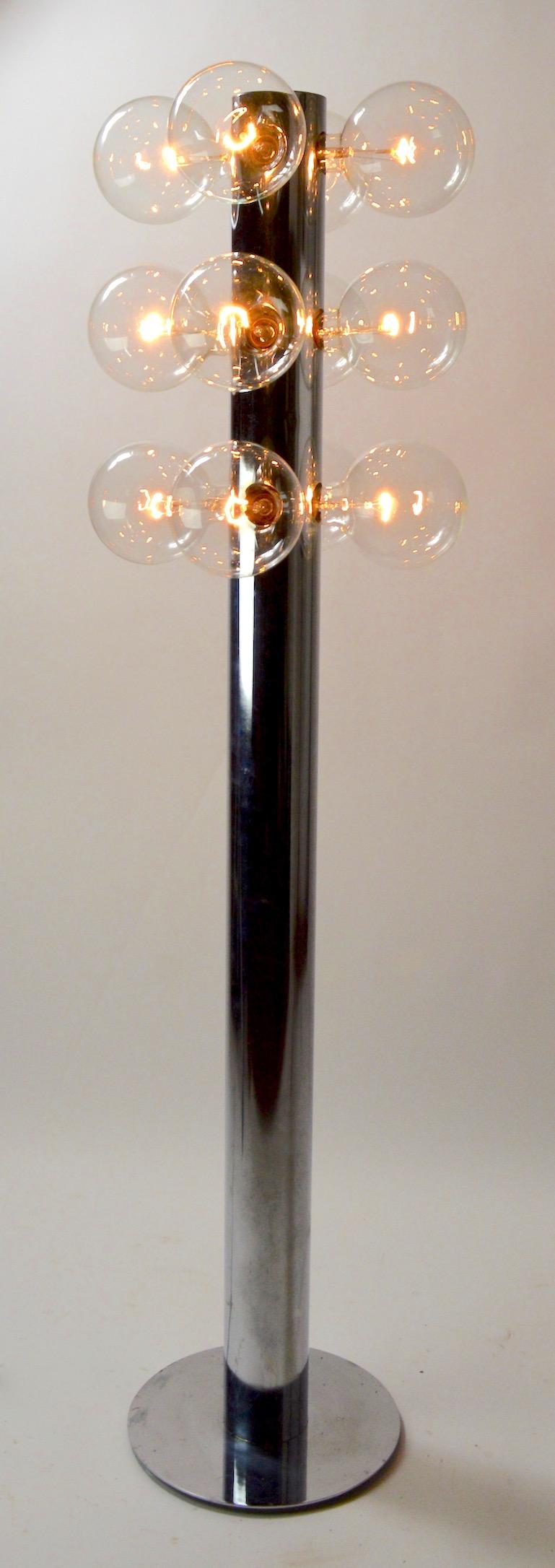 Modernist Chrome Totem Lamp Attributed to Kovacs 3