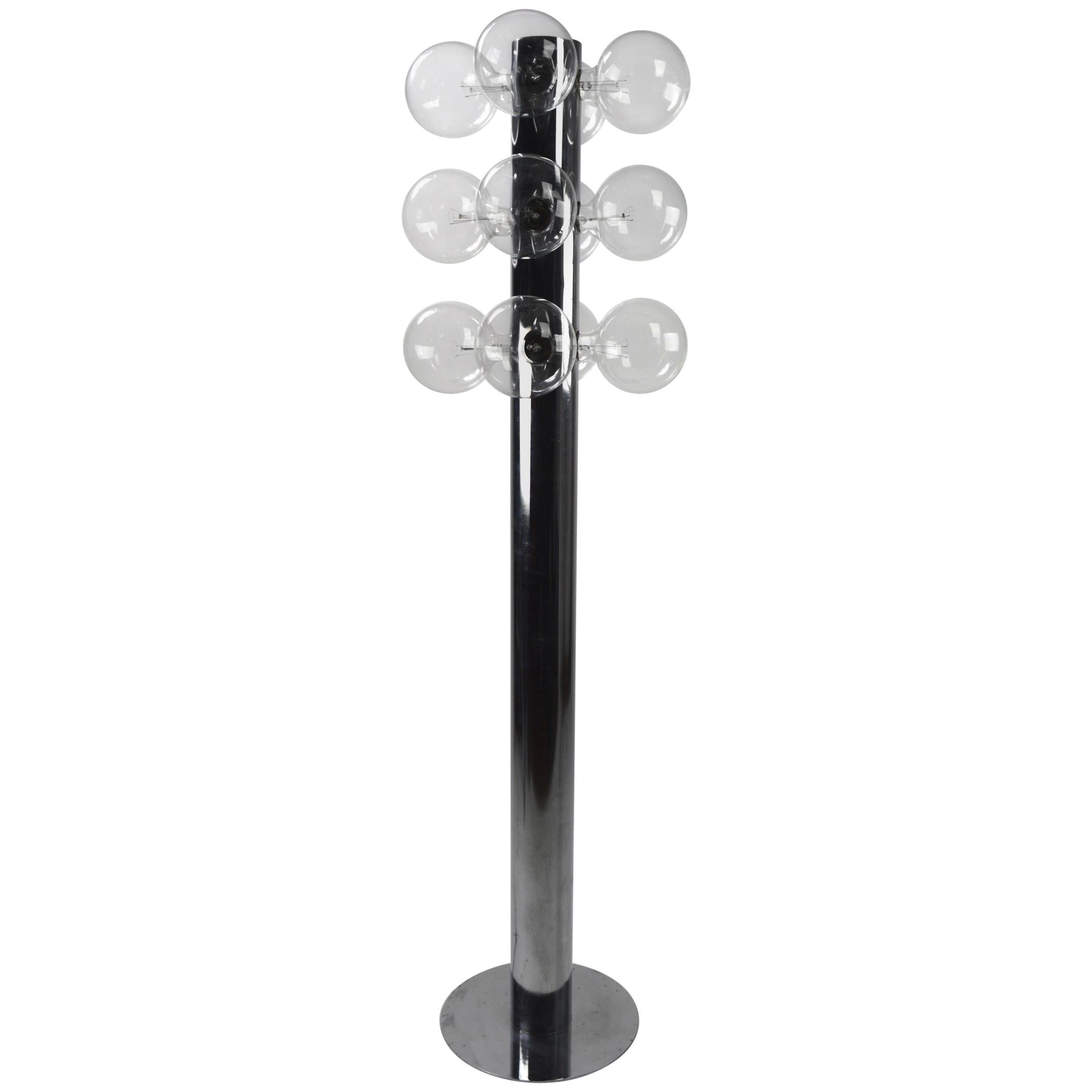 Modernist Chrome Totem Lamp Attributed to Kovacs