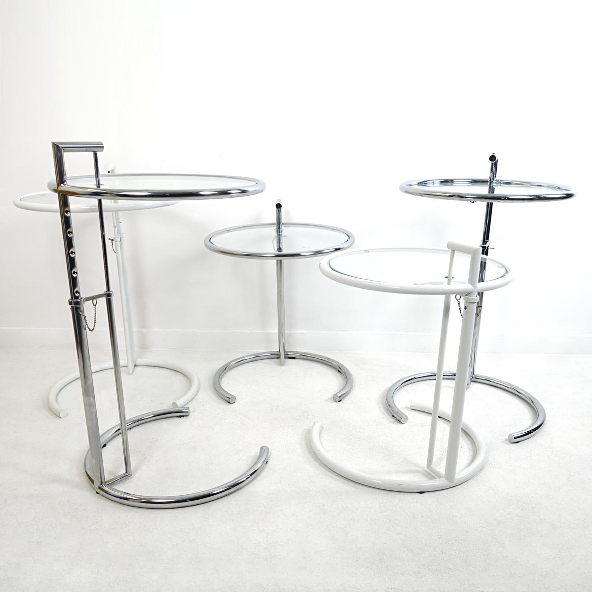 Modernist Chrome Tubular Side Table E1027 by Eileen Gray for Classicon 2