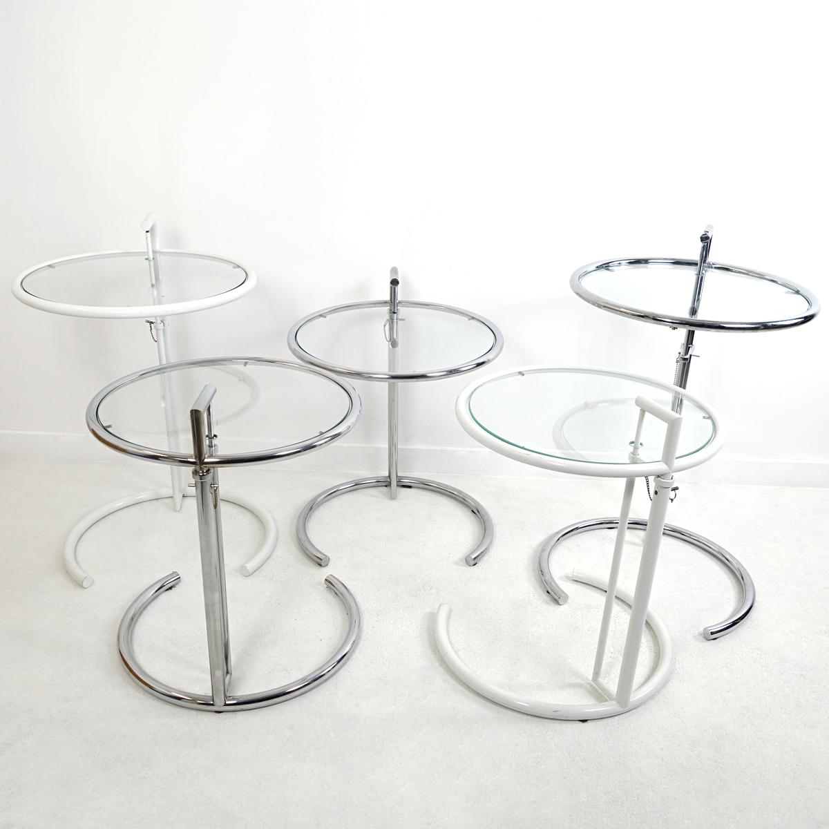 Modernist Chrome Tubular Side Table E1027 by Eileen Gray for Classicon 1