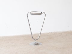 Modernist Chromed Bronze Side Table, French c. 1930s