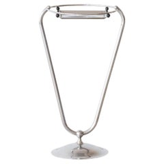 Modernist Chromed Bronze Side Table, French c. 1930s
