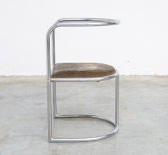 Modernist Chromed Steel Tubular Chair, Belgium
