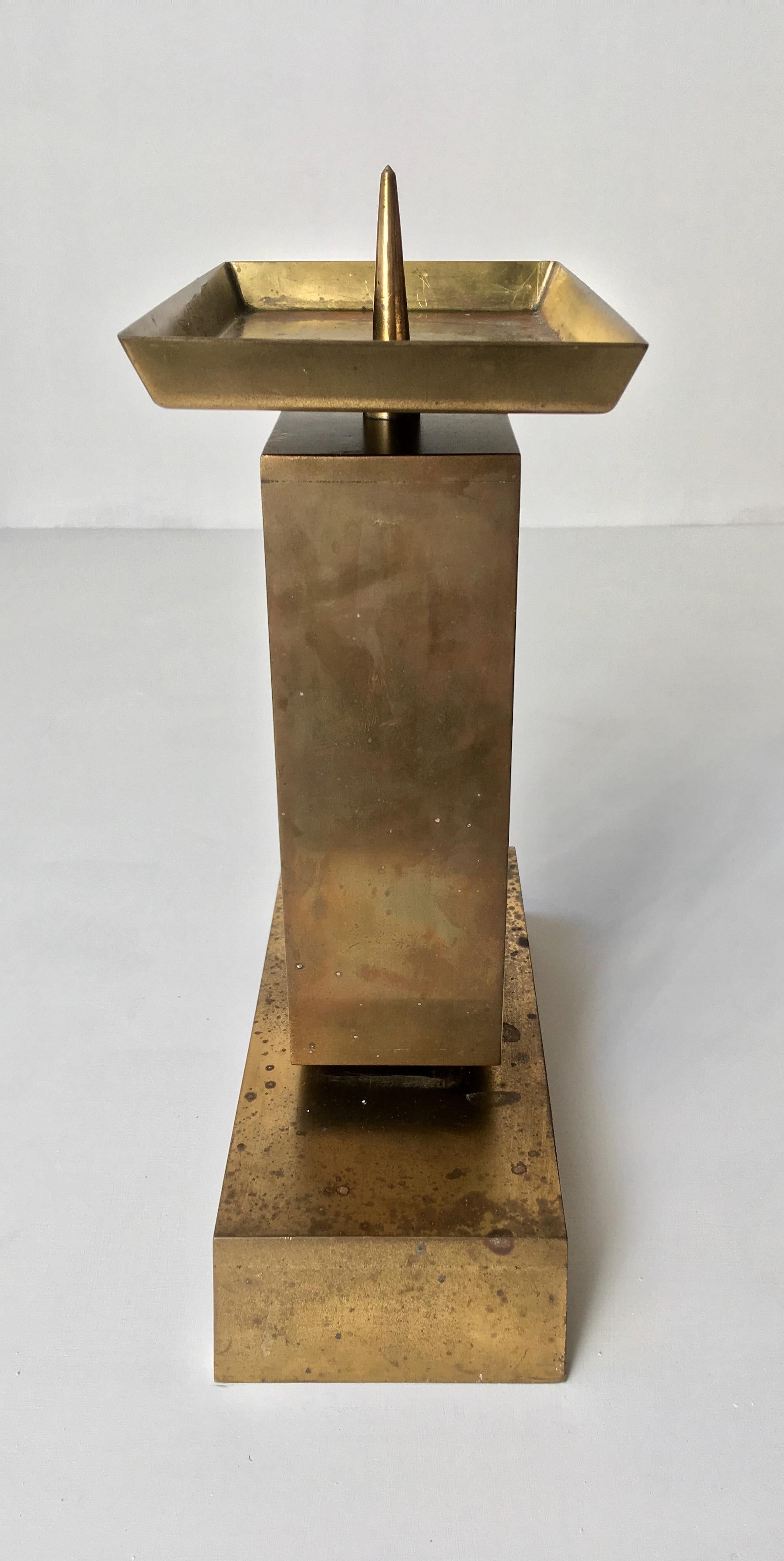 Modernist Church Candlestick, Brass, Early to Mid-20th Century, Germany 6