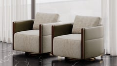 Mid-Century Modern Armchair, Velvet & Metal, Hand-Crafted