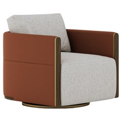 Modernist Circa Armchair with Fabric Combination