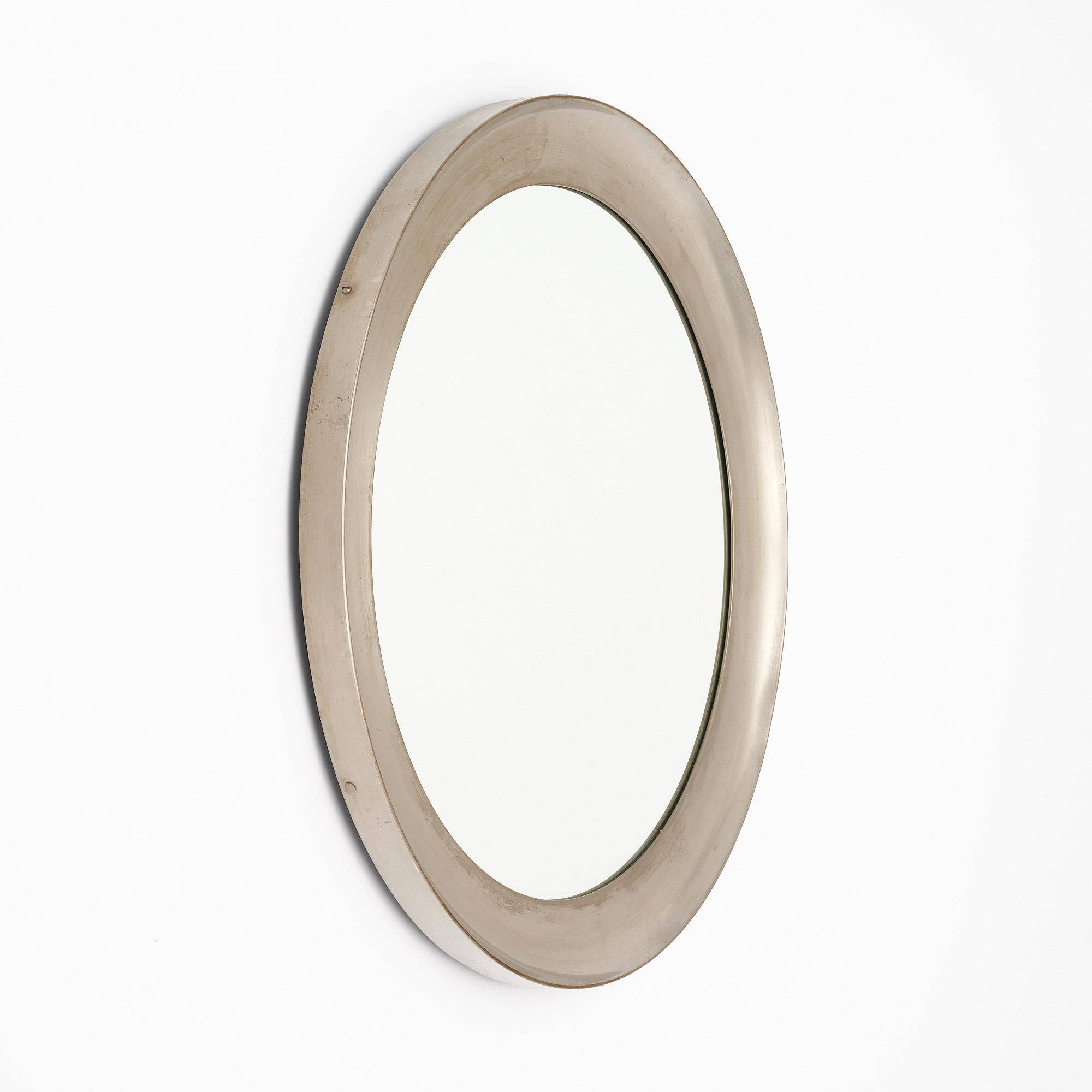 Moderno Specchio circolare modernista francese vintage in vendita