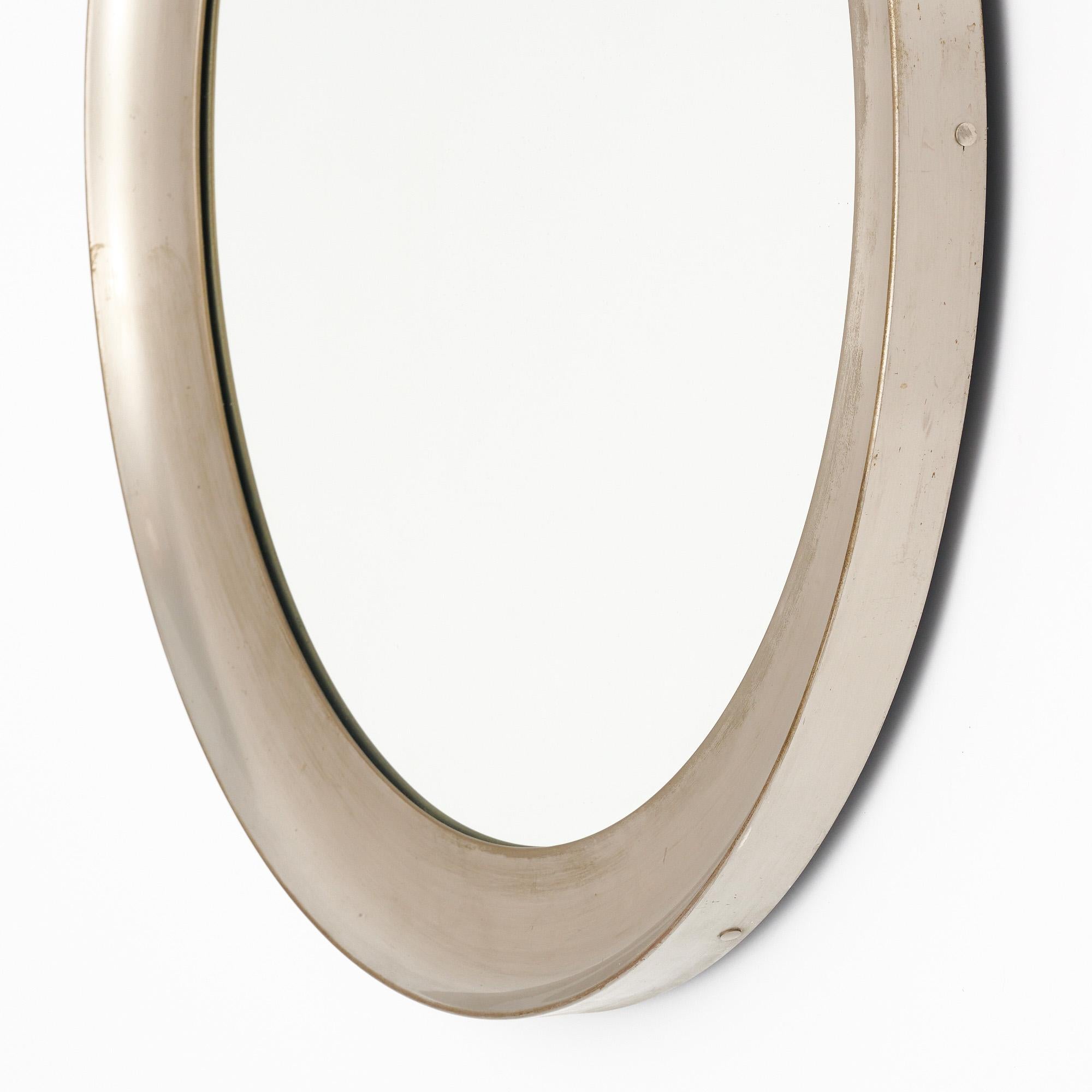 Specchio circolare modernista francese vintage in vendita 1