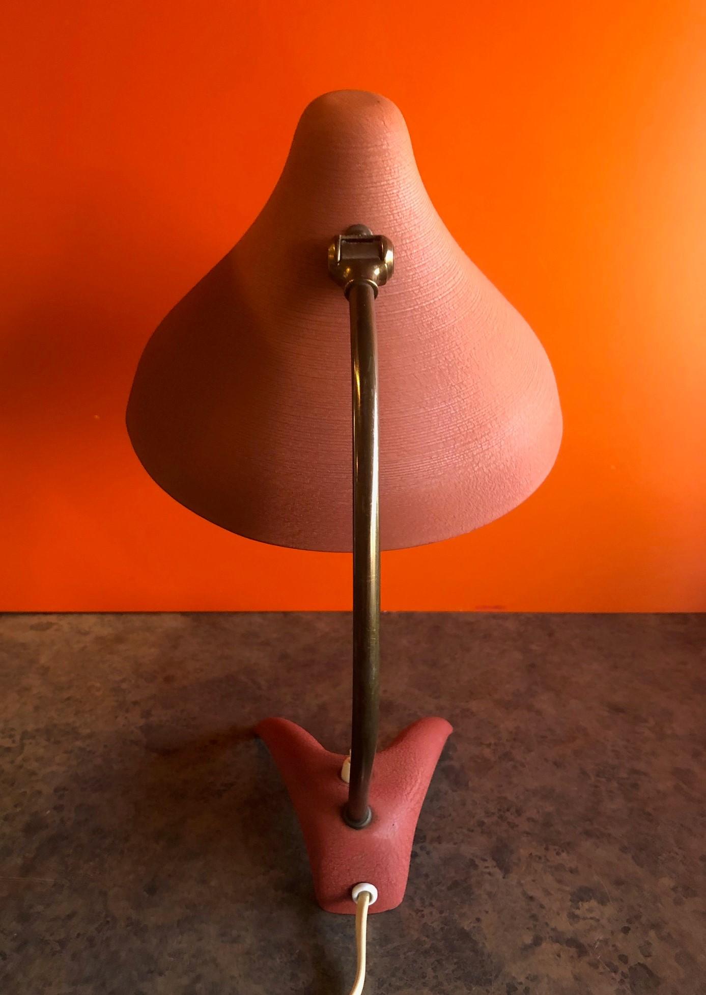 Modernist Claw Foot Desk Lamp by Louis Kalff for Phillips In Good Condition For Sale In San Diego, CA