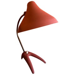 Modernistische Klauenfuß-Schreibtischlampe von Louis Kalff für Phillips