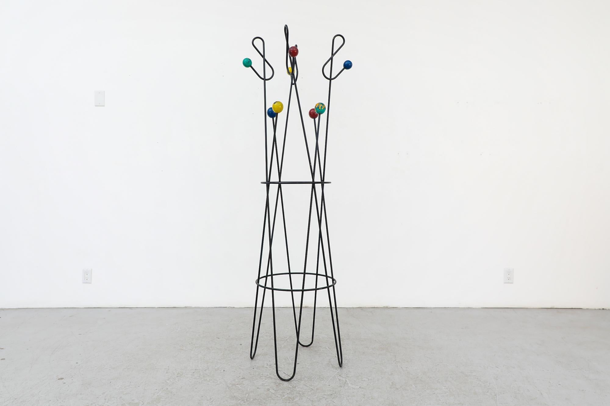 French Modernist 'Cle De Sol' Coat Rack by Roger Feraud, 1950's