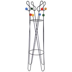 Modernist 'cle de sol' Coat Stand by Roger Feraud, 1950s