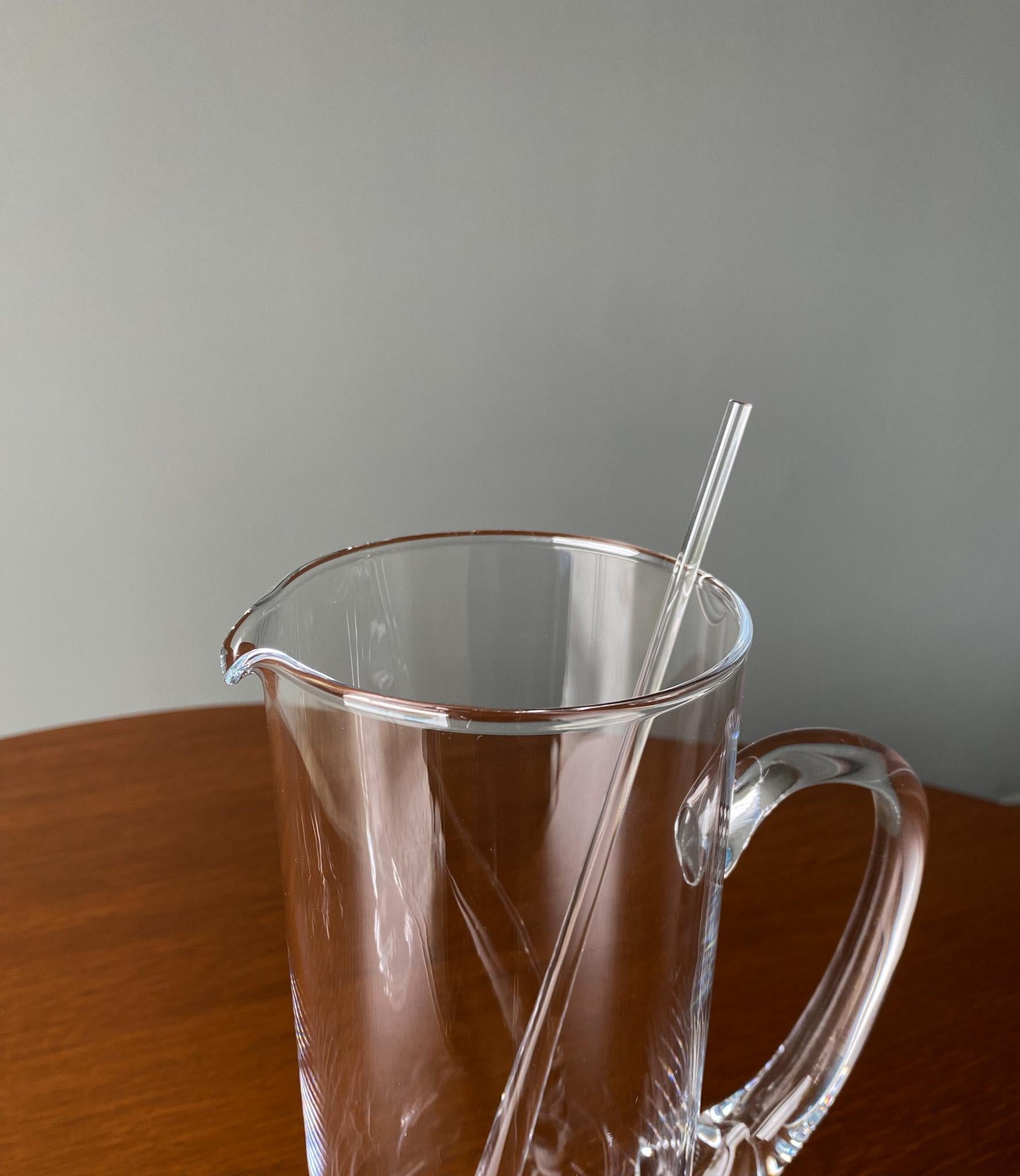 Modernist Klarglas Krug mit Stir Stick Stil von Per Lütken im Angebot 6